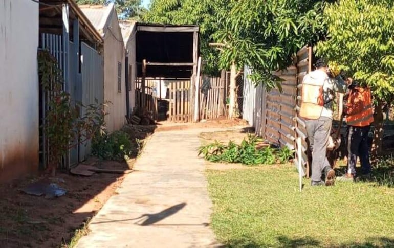 El caminero que se habría abierto en el predio de una futura USF, propiedad del ministerio de salud, en la localidad de J. Augusto Saldívar.