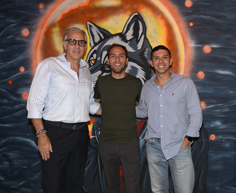 Gustavo Diaz de Vivar, Martín Vera Caballero y Tobías Santacruz.