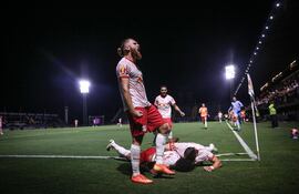El “Vikingo” Isidro Pitta marcó su tercer gol con la casaca del Bragantino.