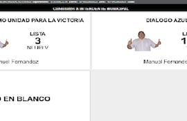 Manuel Fernández aparece con dos lista en máquina de votación.