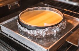 Cheesecake a baño maría.