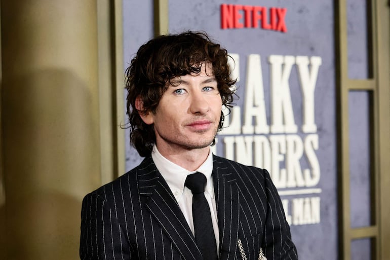 ¡Muy elegante! Así pasó Barry Keoghan por la red carpet de "Peaky Blinders: The Immortal Man" en Nueva York. (Theo Wargo/Getty Images/AFP)

