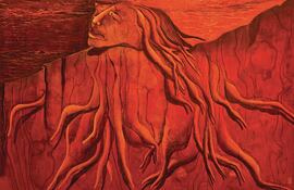 "La Juez", una obra de Carlos Colombino del año 2010, que integra la muestra "Cartografías del infortunio".