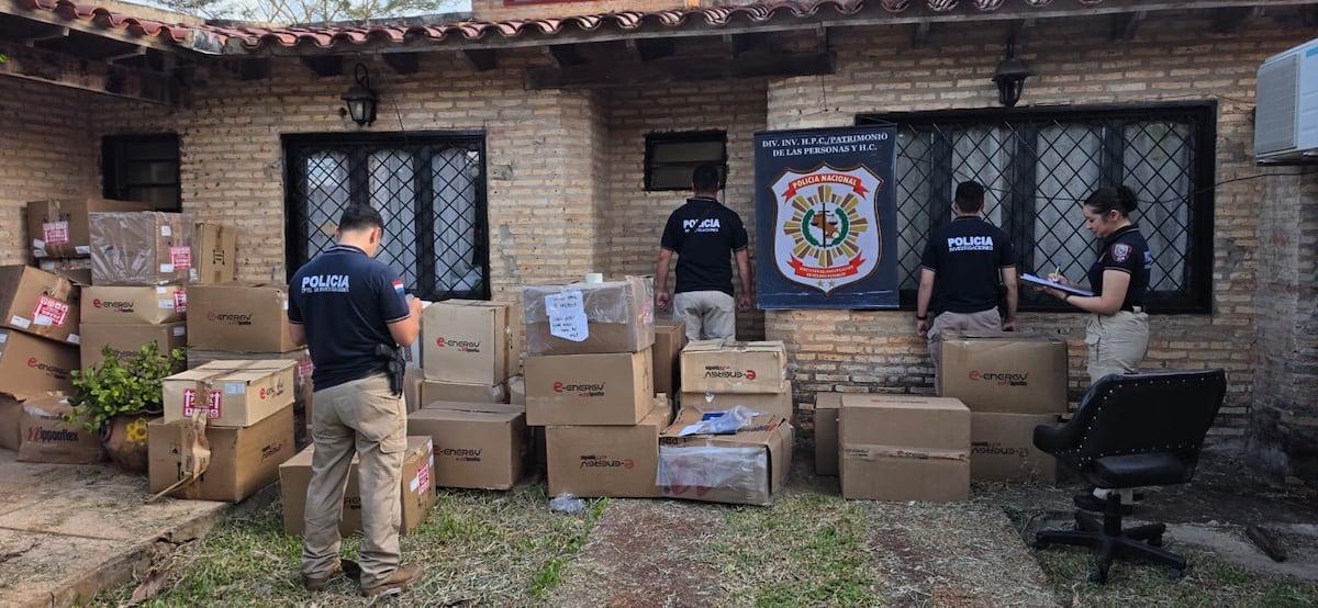 Recuperan mercaderías valuadas en US$ 700.000, robadas de un aguantadero de Itauguá