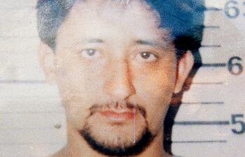 Luis Alberto Rojas, cuando fue fichado por la Policía.