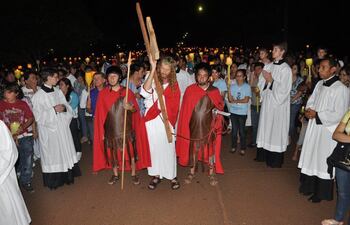 El Vía Crucis Mayor de Hernandarias está previsto para las 18:00 del viernes.