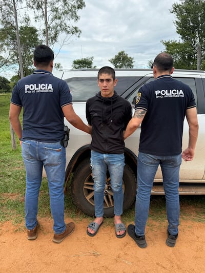 Iván Giménez González, capturado en San Pedro del Paraná por un homicidio en Buenos Aires.