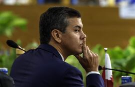 El presidente, Santiago Peña, participa durante la apertura de la Cumbre de jefes de Estado del G20 que comenzó este lunes en Río de Janeiro (Brasil).