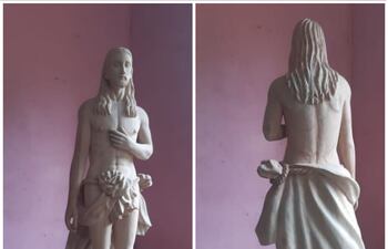 Cristo "afeminado" tallado en Paraguay, inspirado en la imagen de un artista español.