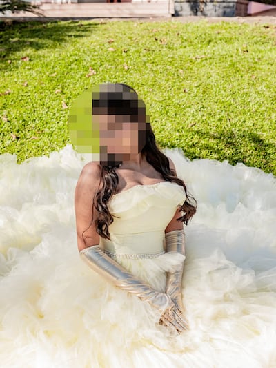 La hija adolescente de la gobernadora de Concepción, Liz Meza, en una producción fotográfica en Brasil, previa a celebración de su fiesta de quince años.