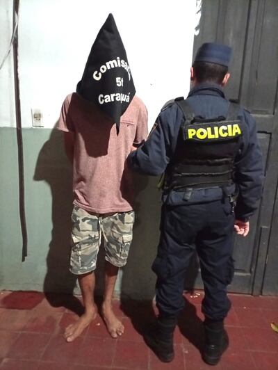 El detenido Jorge Daniel Bogarín Gómez, 43 años, domiciliado en Capiatá.