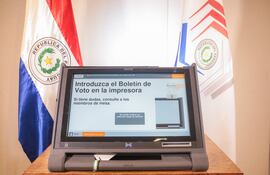 Imagen de una máquina de votación.