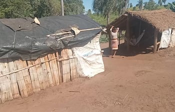 Los pobladores de la comunidad Takuaguyogue viven en precarias condiciones.