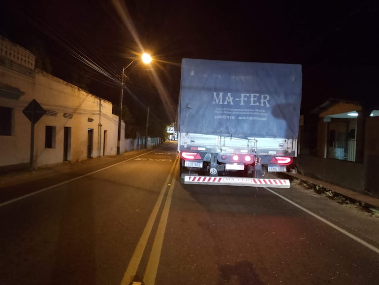El camión de gran porte se dirigía con dirección a  Asunción.