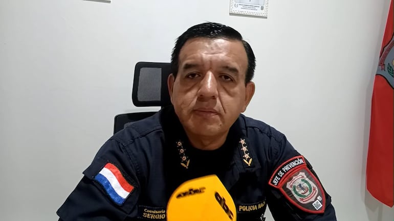 Crio. Ppal. Sergio Sosa, jefe de Prevención y Seguridad Ciudadana de la Policía Nacional en Amambay.