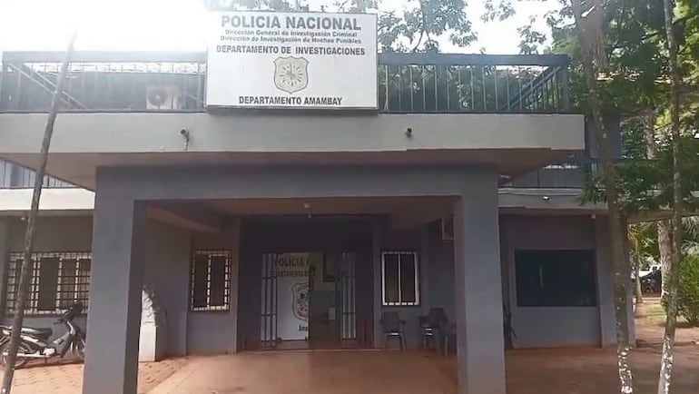 Sede del Departamento de Investigaciones de la Policía en Amambay.