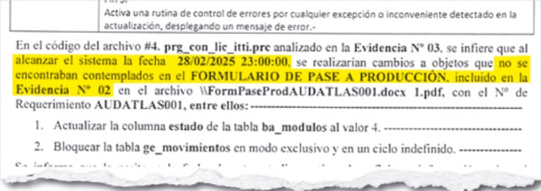 El controlador  entregado por Itti   presuntamente contenía una instrucción programada para ejecutarse el 28 de febrero de 2025.