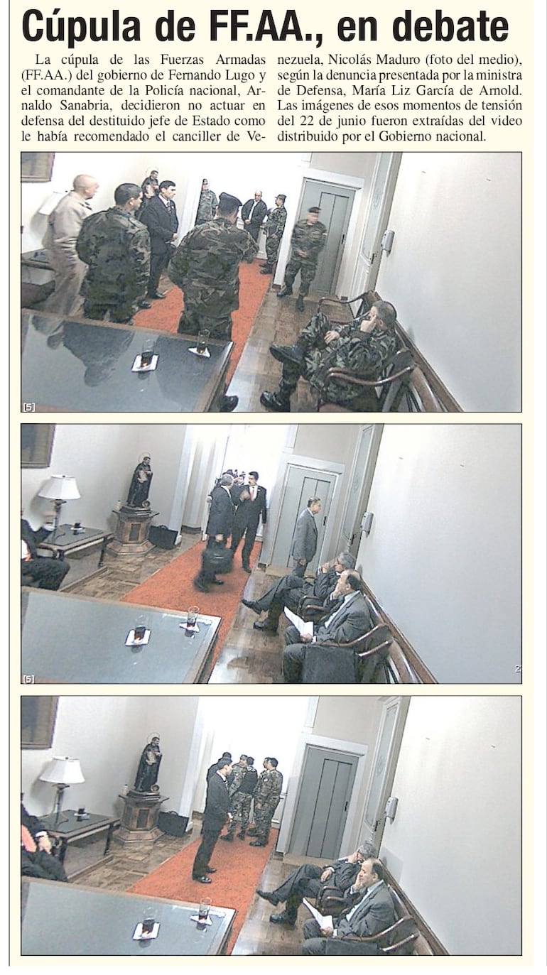 El 3 de julio en gobierno de Federico Franco entregó el video de Nicolas Maduro en el Palacio de López.