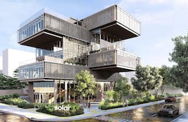 Solar Banco inicia una nueva etapa con la construcción de su casa matriz en el eje corporativo de Asunción.