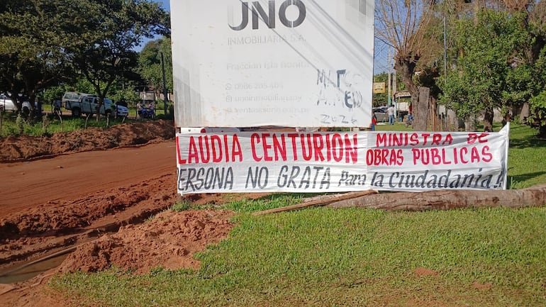 MOPC protesta manifestación Itapuamí Luque