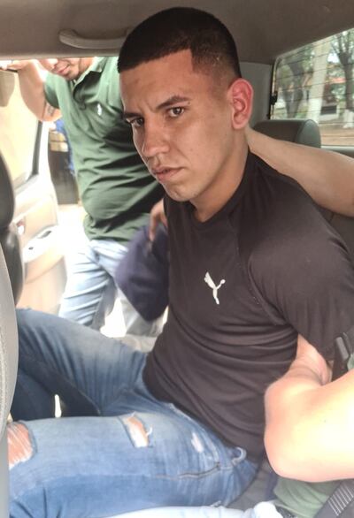 Ignacio Ramón Rodas Galeano, al ser recapturado en la tarde de este lunes.