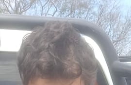 Fabio Cristian Frutos Romero (22) al momento de ser encontrado este viernes por la Policía.