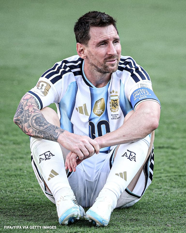 El capitán argentino, Lionel Messi tras perder la final de la Copa del Mundo 2026 con su selección , ante España.