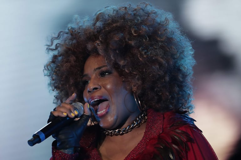 Macy Gray durante su presentación en Rock in Río, en el año 2022.