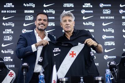 Renato Gaúcho (derecha), cumplirá su tercer ciclo como entrenador del Vasco da Gama.