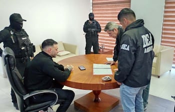 Sebastián Marset, tras ser detenido en Santa Cruz, Bolivia.