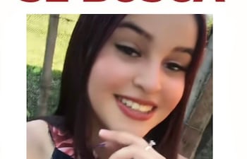 Mariela Rocío Brizuela Acuña de 15 años, una de las jóvenes con paradero desconocido.