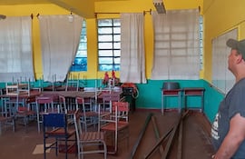 La Escuela Básc. N° 251 José Dolores González de San Lorenzo solo cuenta con tres acondicionadores de aire para 14 aulas.