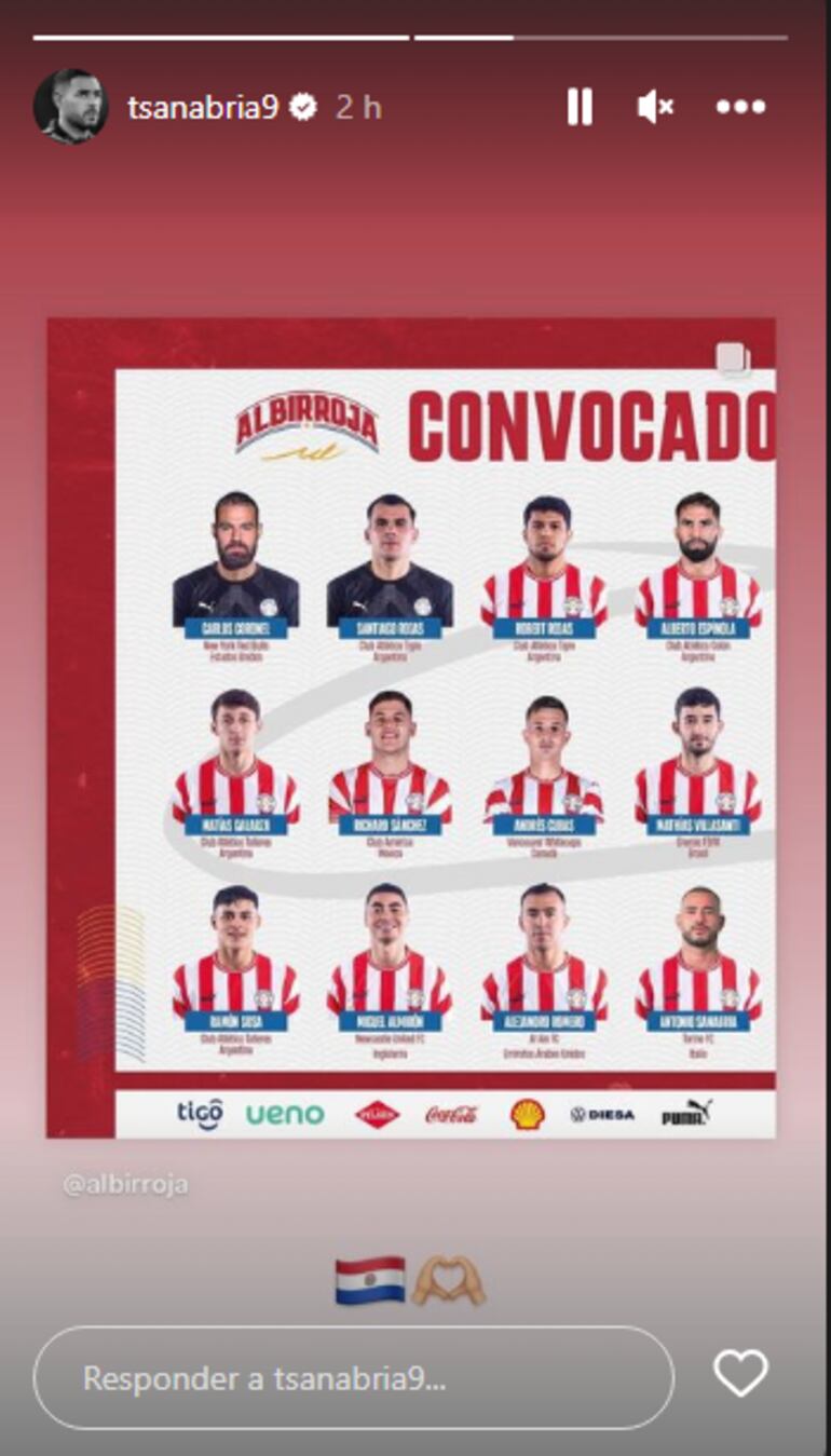 Antonio Sanabria, vía Instagram.