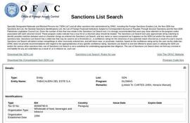 Tabesa se suma a la lista de OFAC del Departamento del Tesoro de los Estados Unidos hoy.