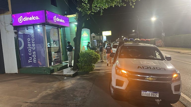 Operativo policial ante intento de detonación de cajero automático en San Lorenzo