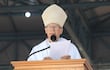 Monseñor Joaquín Robledo, presidió la misa del segundo día del novenario a la Virgen de los Milagros de Caacupé.