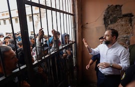 El titular del MJ, Rodrigo Nicora, durante una visita a la Penitenciaría de Tacumbú
