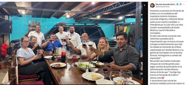 La Contraloría General de la República (CGR) confirmó que se inició una investigación preliminar al funcionario Antonio Ocampos luego de que el senador Dionisio Amarilla anunciara en redes la precandidatura a intendente de Fernando de la Mora.