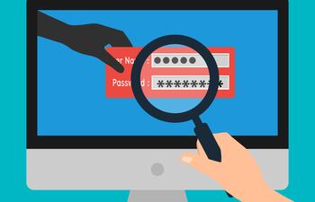 Concepto de contraseña débil.