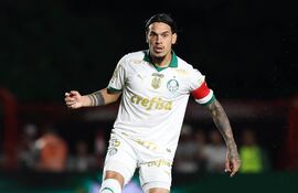 Gustavo Gómez es el capitán del Palmeiras, que asumió el liderato del Brasileirão por primera vez en el año.