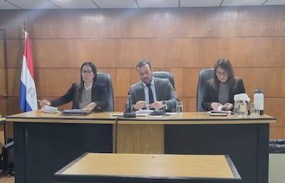 Karina Cáceres, Federico Ortiz (presidente) y María Luz Martínez integraron el Tribunal de Sentencia.