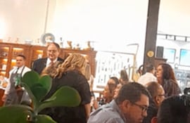 El abogado de HC, Ricardo Preda, recorriendo en uno de los eventos organizados en el marco del pleno de Gafilat.