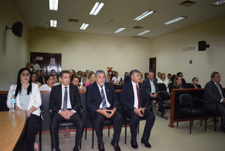 Magistrados de distintos juzgados participaron del acto de posesión del nuevo camarista, Germán Leonardo Benítez Silva.