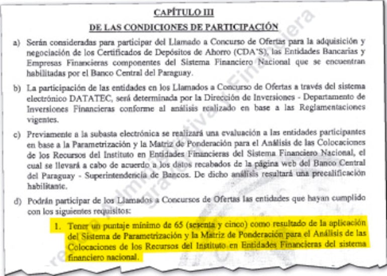 El puntaje mínimo de 65 y una matriz más exigente se mantuvieron hasta noviembre de 2023 como requisito para las entidades interesadas en competir en el Datatec.