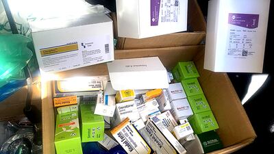 Medicamentos incautados en el Hospital Central del IPS. 