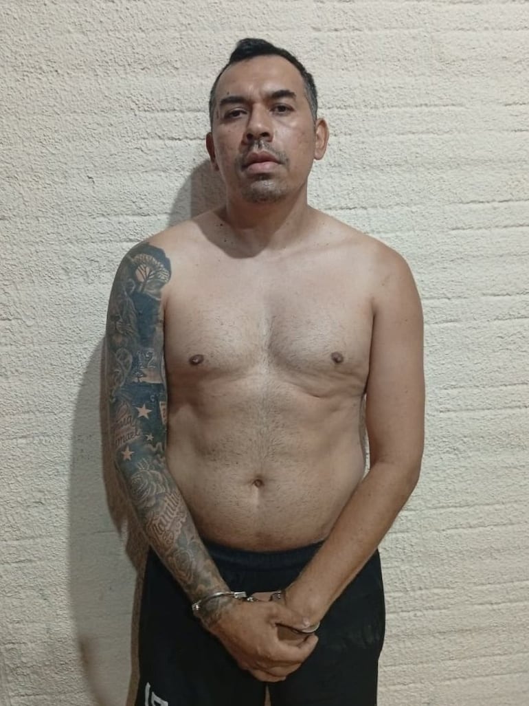 Luis Miguel Molinas Brítez, alias Chon, exsalonista capturado.