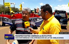 Video: Manifestantes realizan cierre de ruta