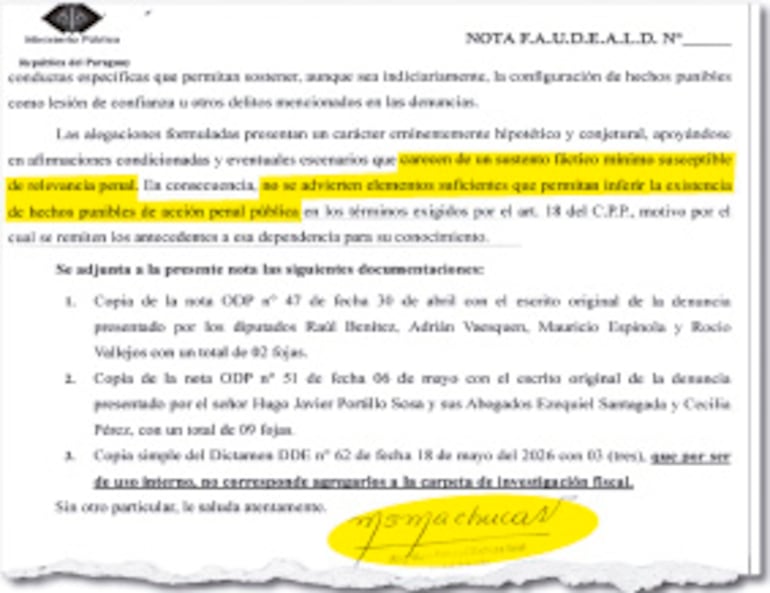 El dictamen interno motivó la jugada de congelar el caso vía CGR.