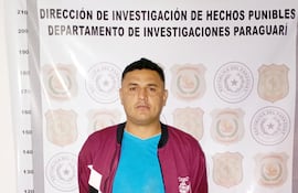 Carlos Javier Valiente Amarilla, capturado en Yaguarón por el asalto en Sapucai.