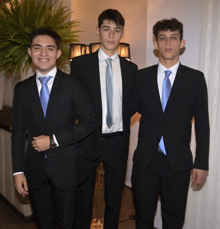 Joaquín López, Lucas Guggiari y Esteban Starsebaum.